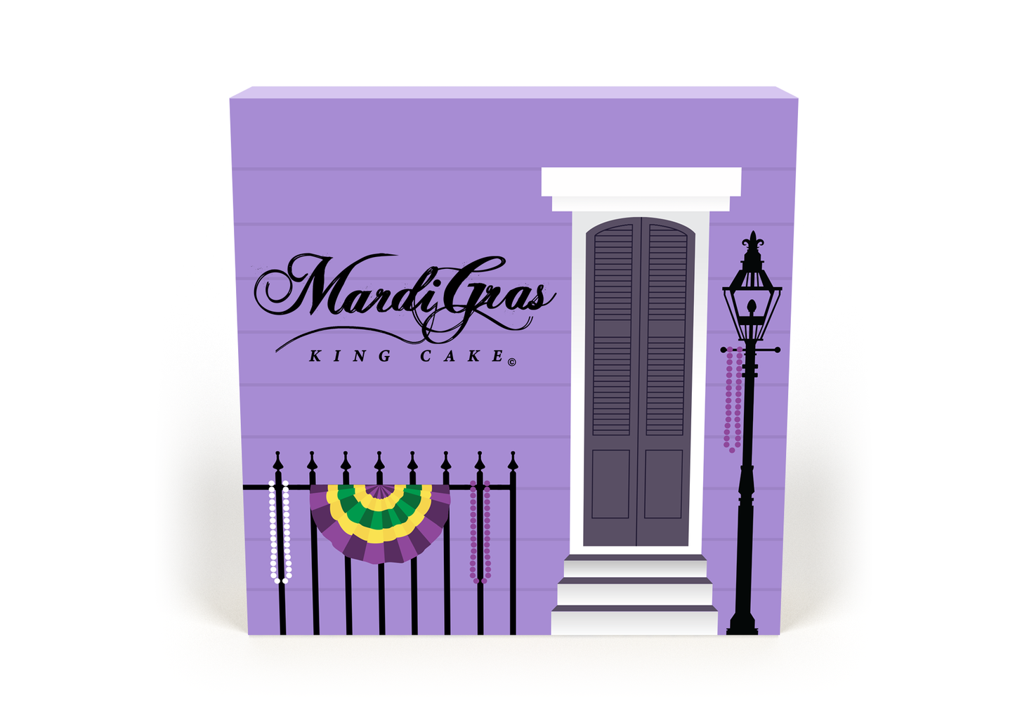 King Cake Street Box 10"x10"x3" (1000 ct)