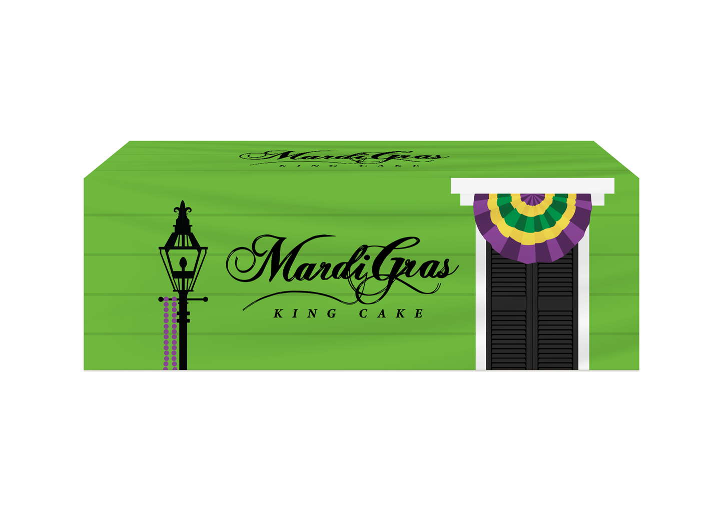 King Cake Street Tablecloth 6'